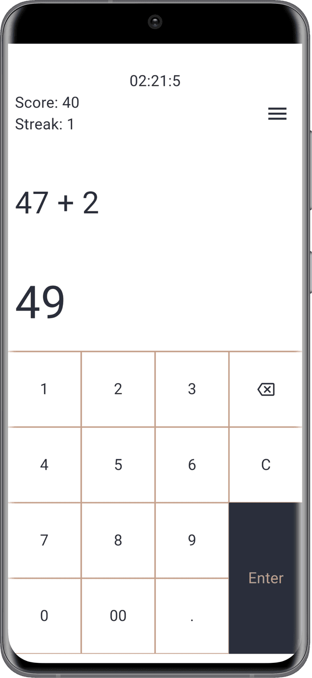 Mathatlon light mode game screenshot